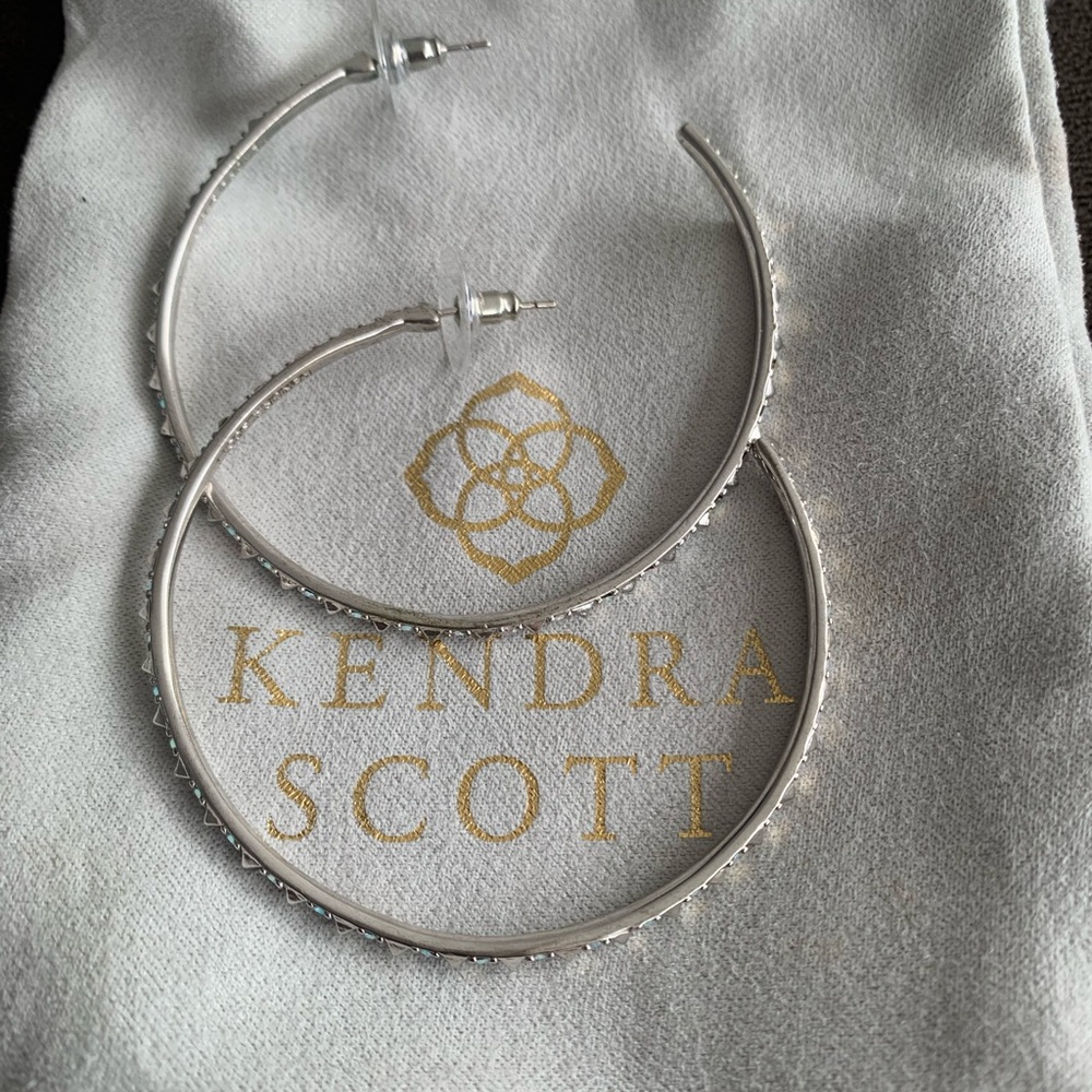 Kendra Scott Multicolor Crystal Hoop Earrings